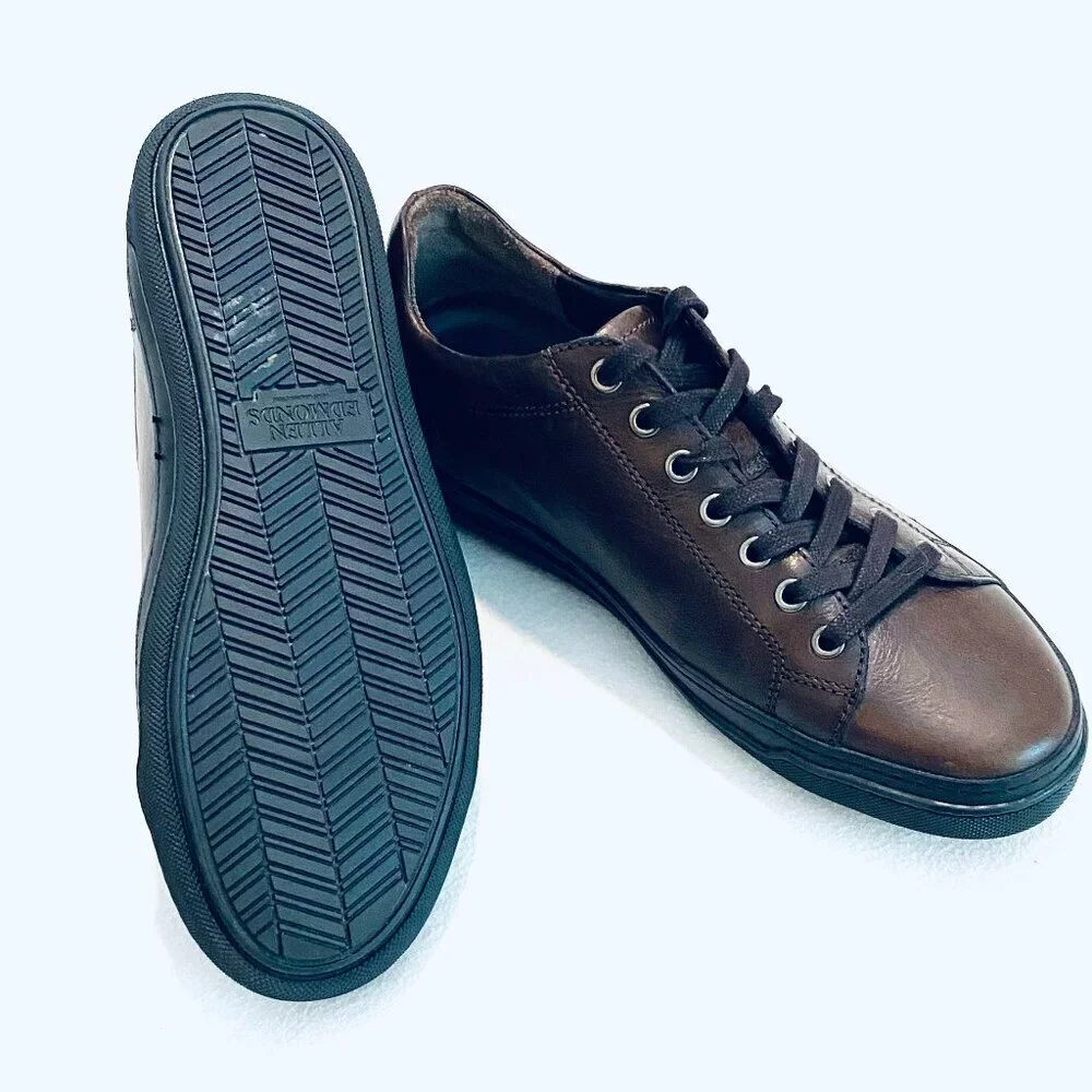 Allen Edmonds leather sneaker Men's 7 1/2 brown Porter Derby lace up low top